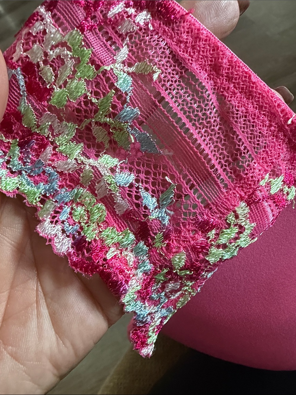 WACOAL Embrace Lace Contour T-Shirt Bra Sz 38C in Hot Pink/multi NEW - Picture 11 of 14